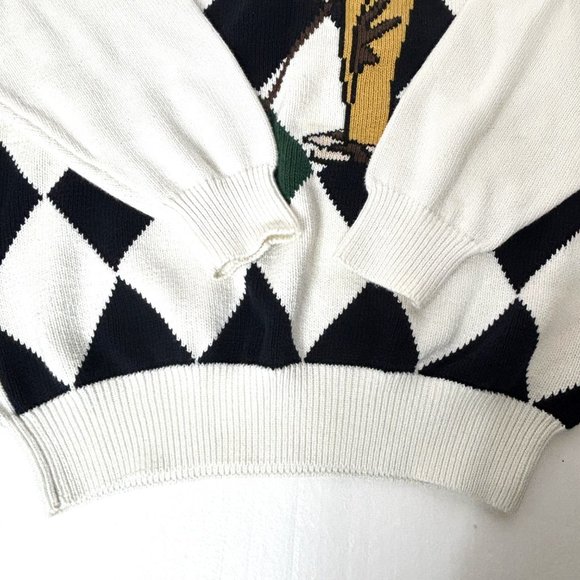Golf Jantzen Knit Sport 80's Sweater Vintage - Picture 5 of 8